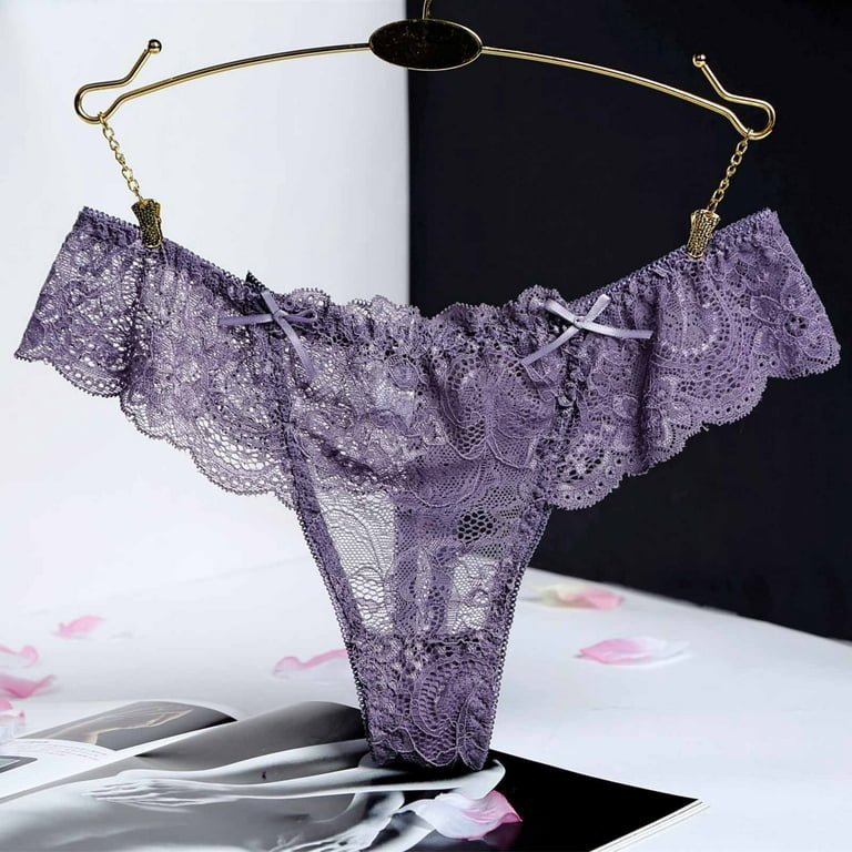 Simplmasygenix Clearance Underwear for Women Plus Size Bikini Botton  Lingerie Women Lace Lingerie Thongs Panties Ladies Hollow Out 