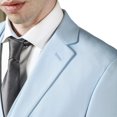 thumbnail image 5 of Adam Baker by West End Men's 91012V102 3-Piece Single Breasted Slim Fit 2-Button Vested Dress Suit Set - Baby Blue - 36S, 5 of 5
