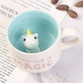 thumbnail image 3 of Farcauo Cute Unicorn Ceramic Coffee Mug with Animal Inside Animals Print Stuff Mugs with Spoon 12 Oz Tea Cups Ceramic Cup Funny Coffee Mugs with Spoon, 3 of 6