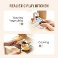 thumbnail image 5 of ROBOTIME Wooden Play Kitchen Modern Style Toy Kitchen  with Realistic Accessories for 3+ Girls & Boys , Caramel, 5 of 6