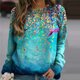 thumbnail image 2 of Moda mujer Casual O-cuello manga larga pulóver blusa Tie-dye sudadera de moda Fridja  fksj2462, 2 of 5