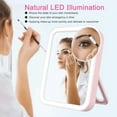 Rechargeable Lithium Battery Portable LED Makeup Mirror with 3
