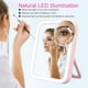 thumbnail image 3 of Espejo de maquillaje LED portátil con 3 configuraciones de luz ajustables, 1 espejo grande, espejo de tocador inalámbrico iluminado para viajes, 3 of 8