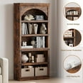 thumbnail image 3 of 5-Shelf Bookcase, 68.7" Tall Farmhouse Arched Storage Rack for Home Office & Living Room, 3 of 6