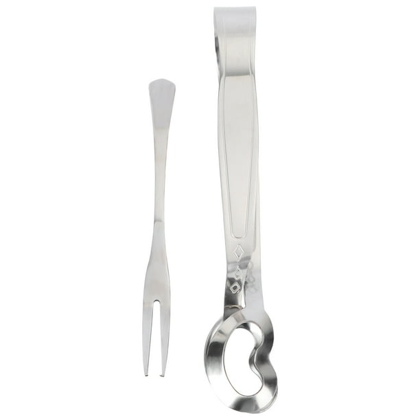 2pcs Essalada de pinzas de caracol Tonks de acero inoxidable Servicio de mariscos de mariscos Clips Esalada de clama de clip de Servicio para servir la cocina de la cocina
