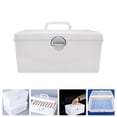 thumbnail image 2 of Boîte de Rangement Portable pour Mahjong Grande Capacité avec Serrure (Blanc), 2 of 8
