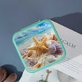 thumbnail image 4 of ZFLMY Starfish Seashells Beach Jewelry Box for Necklaces Rings Earrings Green, 4 of 5