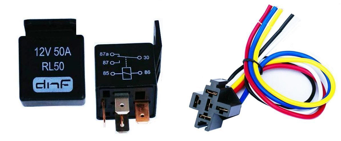 50 PAIR 50 AMP 12V BOSCH STYLE RELAY & HARNESS SOCKET SPDT 100% COPPER WIRES 
