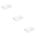thumbnail image 1 of relayinert Organizer Box For Organizers Lightweight And Portable Storage Box Desktop Transparent Storage Organizers Storage square box L 3Set, 1 of 6