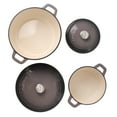 thumbnail image 3 of BergHOFF Neo 4pc Cast Iron Cookware Set, 3qt. & 7qt., Oyster, 3 of 10