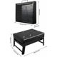 thumbnail image 3 of Estrela Grill, Parrilla de carbón portátil plegable para exteriores, parrilla de humo de acero inoxidable para picnic, jardín, patio, camping, viajes, adecuada para 2-5 personas (36 x 29 x 7,5 cm), 3 of 5