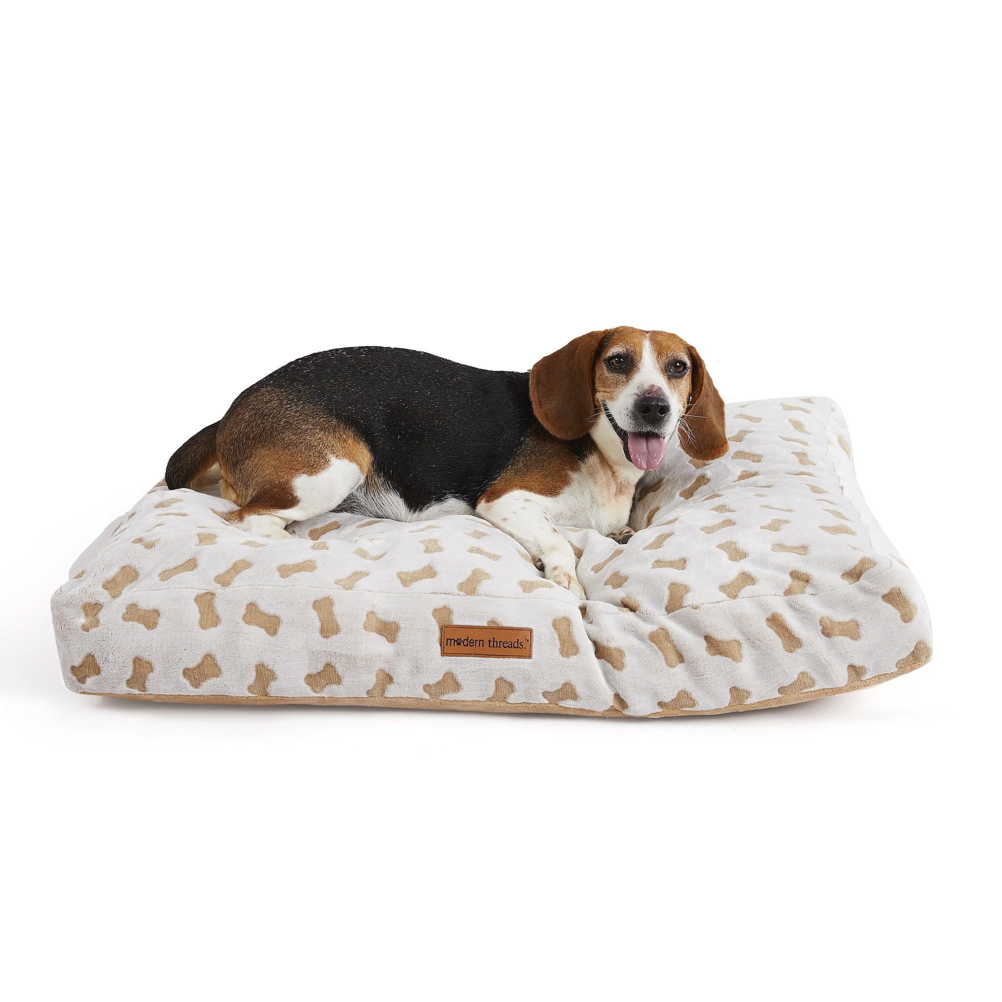 Modern Threads Ultra Plush Orthopedic Memory Foam Pillow Bed for Large Dogs, Beige