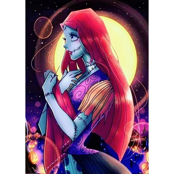 Sally Diamond Painting Kits For Adult The Nightmare Before Christmas Diamond Art Diamond Dots Paint with Diamonds Paint by Numbers Gem Art Embroidery Cross Stitch 12"X16"