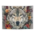 thumbnail image 5 of Orinice Wolf Flowers Art Tapestry Wall Hanging Unique Style for Home Decor | Graphic Tapestries for Living Room Bedroom Apartment | Farmhouse and Dorm Decoration | Various Sizes Available 50x40inch, 5 of 6