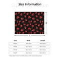 thumbnail image 5 of Yiaed Beautiful Red Ladybug Print Blanket Throw Blanket Soft Cozy Flannel Blanket for Home Bed Sofa Couch Chair-60"x50", 5 of 6