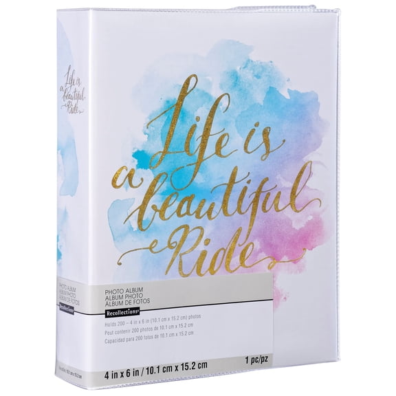 Recollections Life Is a Beautiful Ride Mini Photo Album, 6 Pack
