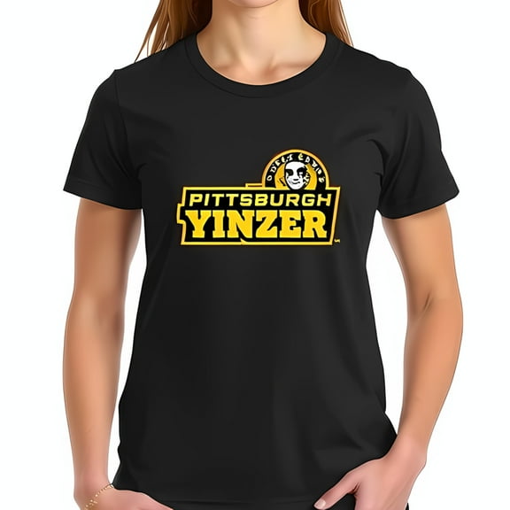 Pittsburgh Yinzer Graphic T-Shirt - Soft Cotton Blend Short Sleeve Tee with Bold Gold & Black Design Casual Crew Neck