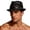 Black03, variant on QSAWXQZ Men's Straw Fedora Hat Plaid Band Breathable Sun Hat for Summer Free Size