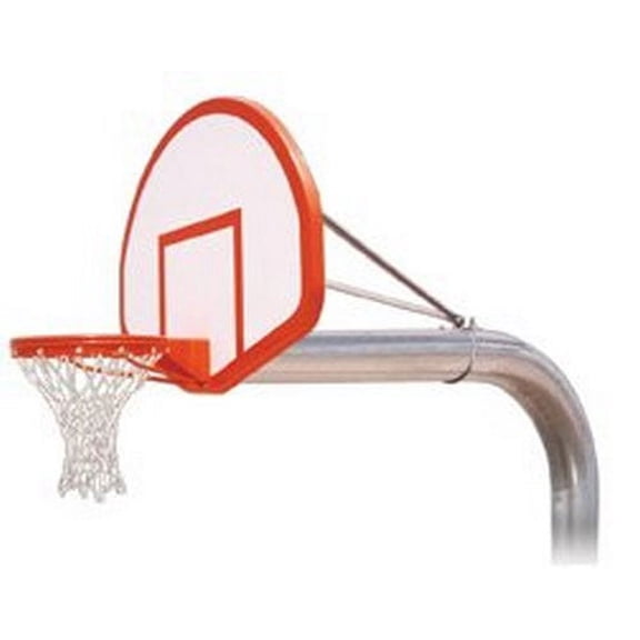 First Team Tyrant Flight Steel-Fiberglass In Ground Fixed Height Basketball System44; Grey