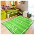 thumbnail image 1 of Area Rug FUNS Cancha de fútbol con temática de fútbol para sala de juegos para niños, 1 of 7