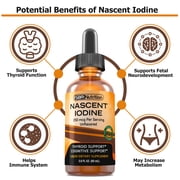 SBR Nutrition Nascent Iodine Liquid Drops | Daily Supplement For Immune Support, Thyroid Support, Hormonal Balance, Weight Support | Boost Metabolism, Focus & Energy | Unflavored, 600 svgs, 2 fl oz