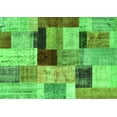 thumbnail image 1 of Ahgly Company Indoor Rectangle Patchwork Green Transitional Area Rugs, 6' x 9', 1 of 1