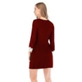 thumbnail image 2 of Women's Nightgowns Robe Modal Sleepdress Kimono Bathrobe Lace Long Sleeve Soft Loungewear with Pockets, Spa Robes Sleepwear Pajama Dress for Women, 2 of 4