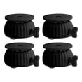 thumbnail image 1 of Rueda giratoria redonda de 4 Uds con freno, rotación de 360  degree, fácil de instalar para cajones móviles, ruedas para muebles de banco de trabajo Rueda Negra Negra, 1 of 8
