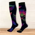 thumbnail image 4 of Womens Socks Cute Animal Knitted Mid Calf Soft Stylish Thigh High Stockings Blue One Size, 4 of 7