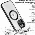thumbnail image 2 of TECH CIRCLE Magnetic Clear Case for iPhone 16 with Camera Lens Protector Plating Luxury Case Compatible with MagSafe Soft TPU Shockproof Protective Phone Case for 16 Pro Max 6.1 Inch,Black, 2 of 6