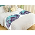 thumbnail image 1 of ABPHQTO Camino de cama con ondas pintadas en acrílico Ropa de cama Bufanda Decoración de cama 50x241 cm, 1 of 1