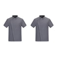 thumbnail image 2 of Naiovety Chef Clothing Abrigo de manga corta con bolsillos delanteros Trajes para restaurante Grill Gris SG 2Conjunto, 2 of 6