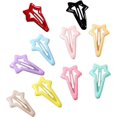 thumbnail image 1 of 10pcs Colorful Stars Duckbill Clip Hair Clip For Ladies Teens Girls Hair Salon Hairpin (Random Color), 1 of 4