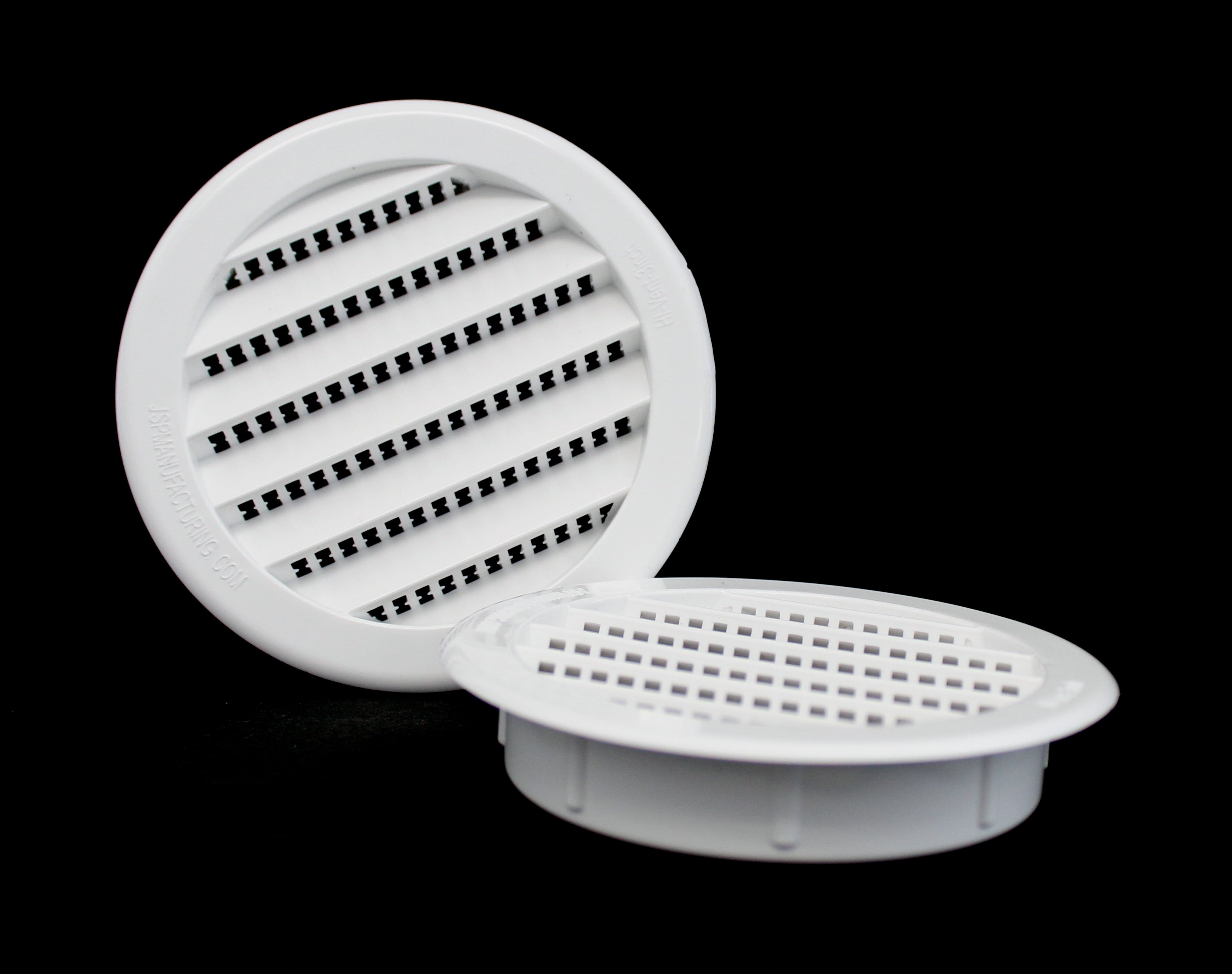 16 Pack 3" White Round Plastic Louver Soffit Air Vent