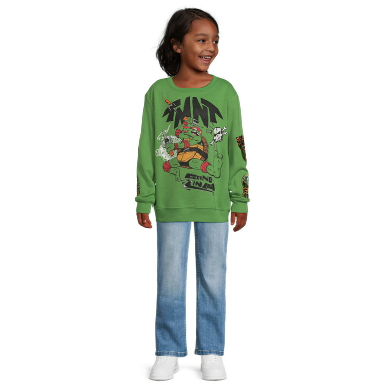 Teenage Mutant Ninja Turtles Boys' Long Sleeve Graphic Top & Fleece Pants Pajama - Green - 4 - 12 Each