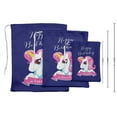 thumbnail image 3 of Darling Souvenir Blue Unicorn Birthday Custom Party Supplies&nbsp;Drawstring Pouches&nbsp;Favor Bags 15 Pieces, 3 of 5