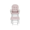 thumbnail image 3 of Suite Bebe Mason Glider & Ottoman,  White Finish with Pink Cushions, 3 of 3