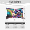 thumbnail image 4 of Sikiie Rainbow Poodle Urban Street Print Plush Pillow Cover, Wrinkle-proof and Stain-resistant Pillow Protector without Pillow Core, Home Decoration-14"x20", 4 of 6