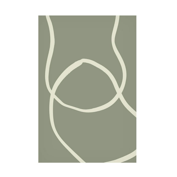 Canvas Wall Art - Pictufy Studio 'GREEN LINES 01' Wall Art for Living Room, Bedroom, or Office Décor by Trademark Fine Art - 12 x 19 Inches