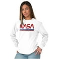 thumbnail image 4 of Retro Classic Space NASA Worm Logo Long Sleeve TShirt Men Women Brisco Brands S, 4 of 6