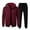 A-Wine, variant on VBTAPA Men's Hoodie Tracksuit 2 Piece Set Casual Jogging Sweatsuits Full Zip Long Sleeve Hooded Jacket Drawstring Jogger Pants Suit 2025 Fall Winter Athletic Outfits Black XXXL