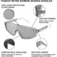 thumbnail image 5 of Retro One Piece Aviator Square Sunglasses Sport Siamese Shades Goggles For Men Women B2722, 5 of 5