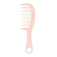 thumbnail image 1 of Unique Bargains 1 Pc Arc Round Hole Wide Tooth Comb for Curly Thin Hair Plastic Pink, 1 of 3