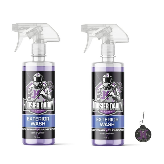 Hoosier Daddy 16oz Car Exterior Cleaner Concentrate - Removes Dirt, Bugs, & Road Grime - Safe for Paint, Glass, & Chrome - Dilutes for Multiple Uses(2-Pack)