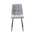 thumbnail image 3 of Porthos Home Tomas Dining Chairs Set of 2, Soft Fabric Upholstery with Biscuit Tufts, Sturdy Powder Coated Steel Legs, Space-saving Armless Design to Suit Every Dining Room and Kitchen, 3 of 7