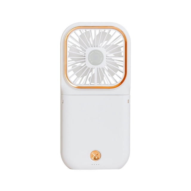 Ventilador de refrigeración Ventilador colgante para el cuello plegable Soporte para teléfono con enfriador de aire recargable ajustable USB, Blanco kenally HA004861-02B