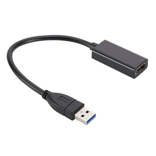 Adaptateur USB vers HDMI, convertisseur audio vidéo HD 1080P, câble adaptateur  USB 3.0 vers HDMI pour plusieurs moniteurs, prise en charge de Windows  XP/10/8.1/8/7 (pas Mac, Linux, Vista, Chrome, Firestick) (Noir) 