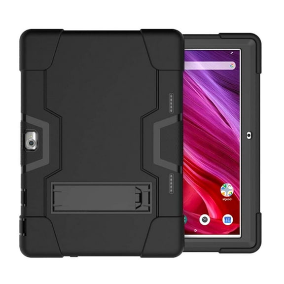 Soatuto Case for Dragon Touch K10 Tab 、GTYD Tablet、Foren-Tek Tablet、TAGITAL Tab 10 inch Case Drop-Proof and Shock-Resistant Rugged Hybrid Armmor Protective Cover Case Built-in Kickstand - Black Black
