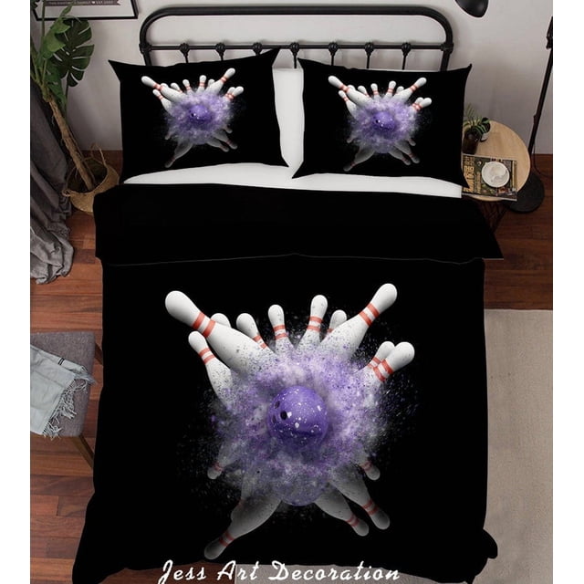3D Bowling Pattern Quilt Cover Set Bedding Set Duvet Cover Pillowcases A048 LQH