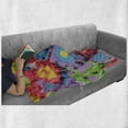 thumbnail image 6 of ABC Puzzle Soft Flannel Fleece Throw Blanket, Close Shot of Scattered Foam Educational Tools, Cozy Plush for Indoor and Outdoor Use, 70" x 90", Multicolor, by Ambesonne, 6 of 6